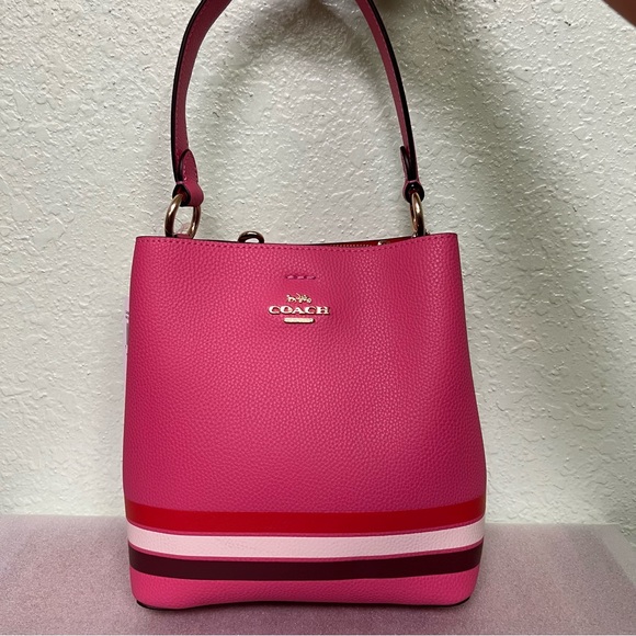 Coach Bags Coach Small Town Bucket Bag In Colorblock With Stripe